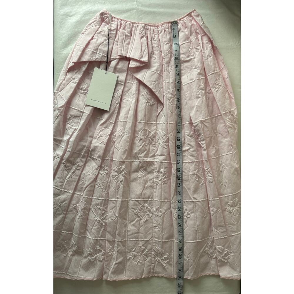 New Cecilie Bahnsen Dalita Midi Skirt in Light Pink Women's Size 2 - Picture 10 of 10